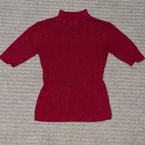 Red Short Sleeve Turtleneck